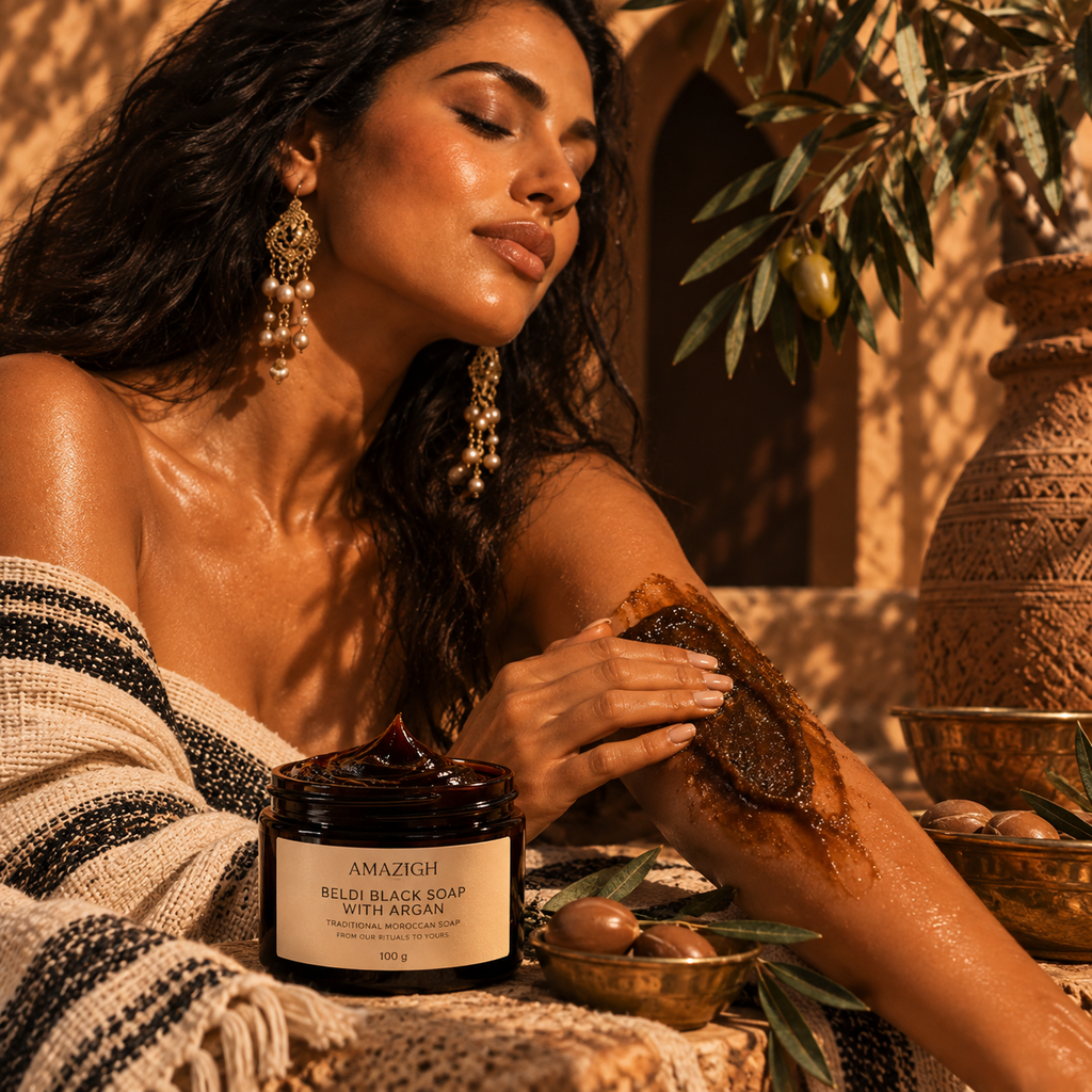 Beldi Black Soap with Argan 100g