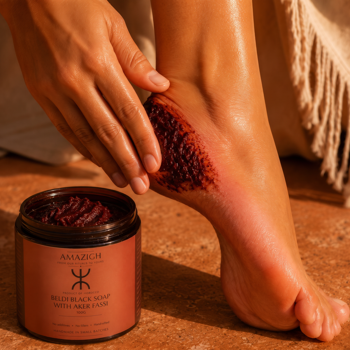 Beldi Black Soap with Aker Fassi 100g