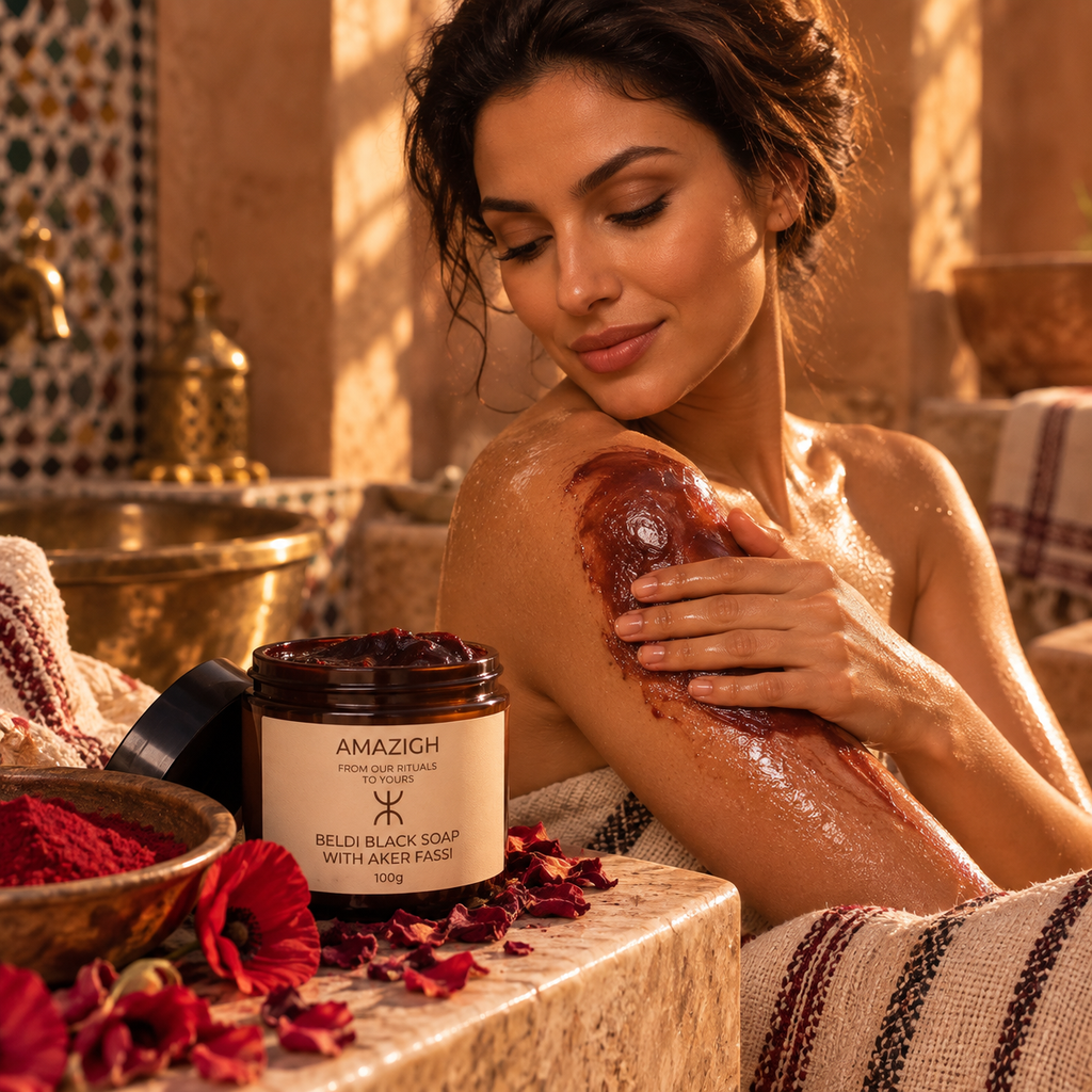 Beldi Black Soap with Aker Fassi 100g